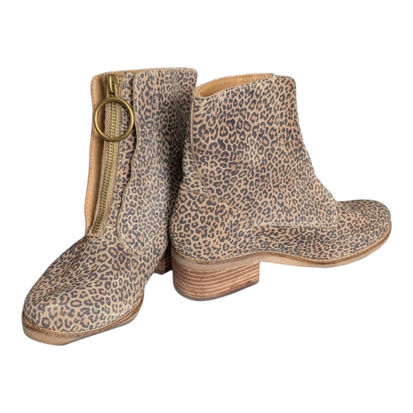 Lucky Brand Tan Leopard Ankle Booties - Picture 2 of 7